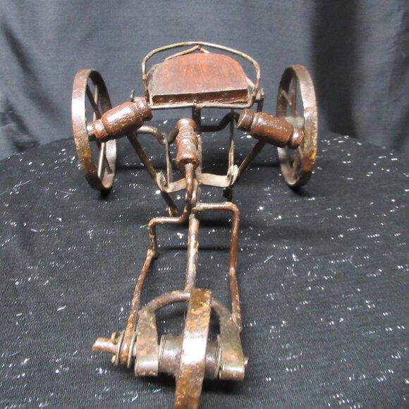 Metal and Wood Push Pedal Tricycle Toy - Picture 5 of 9